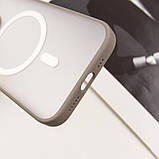 TPU+PC чохол Blueo Skin Friendly Frosted with MagSafe для Apple iPhone 15 Pro Max (6.7") Сірий, фото 8