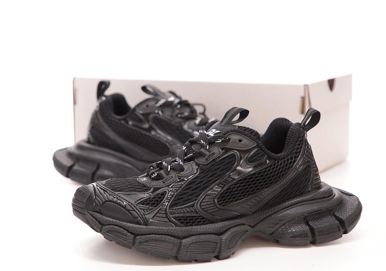 Кросівки Balenciaga 3XL Black чорні Взуття Баленсіага текстиль рефлективні демісезон унісекс