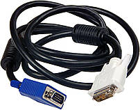 Кабель мультимедійний DVI to VGA (1,8 м.) "Б/У"