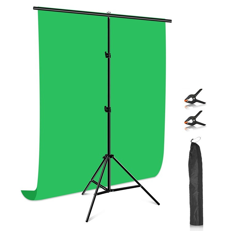 Фон хромакей зелений 1x2м на стійці Puluz PU5204G, фото 1