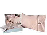 Двоспальний Євро комплект Maison D'or Rosa Grey Сатин Преміум, фото 3