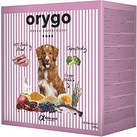 Напіввологий корм для дорослих собак зі свининою та броколі ORYGO 3,6 кг / Собачий корм