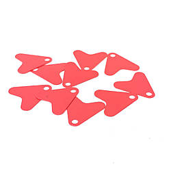 Запасний червоний хвіст для блешні 10шт 2см