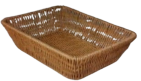Плетений кошик Helios для хліба світло-коричневий 28х20х7 см 7331