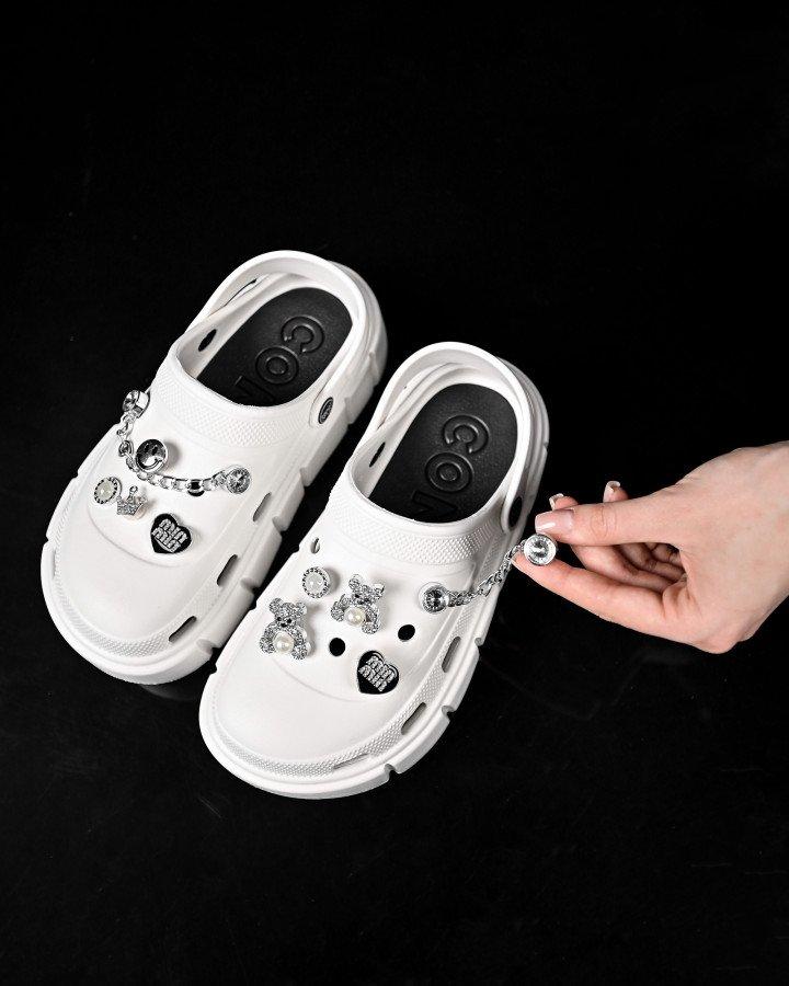 Women's crocs white miu miu 4 DL6449