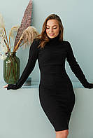 Плаття гольф  з секретом для годування чорне