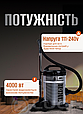 Пилосос для будинку потужний 4000 Вт професійний 3 насадки та мішок для сухого прибирання на 28 літрів Sokany Lugi, фото 3