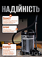 Пилосос для будинку потужний 4000 Вт професійний 3 насадки та мішок для сухого прибирання на 28 літрів Sokany Lugi, фото 5