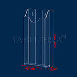 Кишеня під євро-флаєр навісний, акрил прозорий 1,8 мм, фото 2