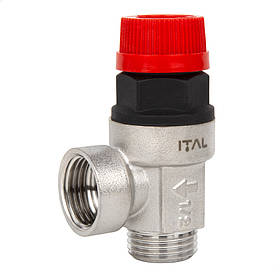 Запобіжний клапан ITAL IT01-03603, ВЗ, 1,5 бар, 1/2", нікель
