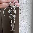 Сережки гвоздиками "Мусячне Зріння", фото 2