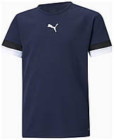 Футболка Puma teamRISE Jersey Jr темно-синій Діт 176 см original Акція Знижка