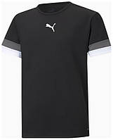 Футболка Puma teamRISE Jersey Jr чорний Діт 164 см original Акція Знижка