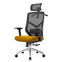 Офисное кресло ANGEL Rosa c вешалкой горчичное
