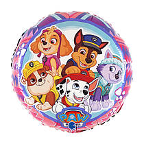 Фольгована кругла кулька "Щенячий патруль" 18" Grabo