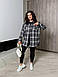 Сорочка жіноча трендова у клітинку з тіару у кольорах (Батал), фото 4