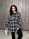 Сорочка жіноча трендова у клітинку з тіару у кольорах (Батал), фото 4