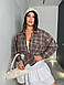 Сорочка жіноча трендова у клітинку з тіару у кольорах (Батал), фото 3