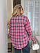 Жіноча сорочка з фланелі у клітинку у кольорах (Батал), фото 3