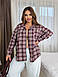 Жіноча сорочка з фланелі у клітинку у кольорах (Батал), фото 4