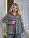 Жіноча сорочка з фланелі у клітинку у кольорах (Батал), фото 8