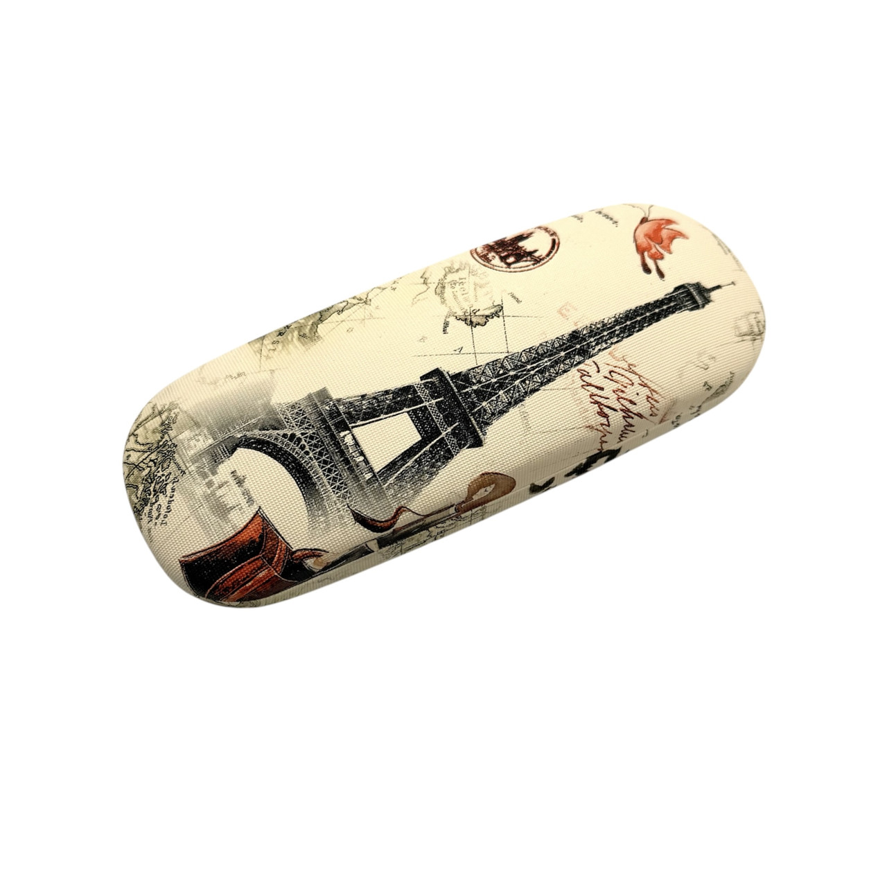 Пластиковий футляр хлопушка для окулярів Х-03 беж