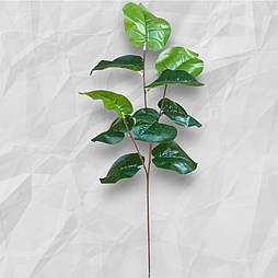 Штучна гілка фікуса силікон кпупний лист люкс 70 см