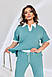 Костюм жіночий літній великого розміру з широкими штанами, фото 10