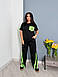 Жіночий спортивний костюм з двонитки зі вставками (Батал), фото 9