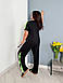 Жіночий спортивний костюм з двонитки зі вставками (Батал), фото 10