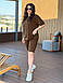 Жіночий спортивний костюм на літо футболка і велосипедки з двонитки (Батал), фото 7