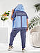 Жіночий літній спортивний костюм кофта на молнії і джогери (Батал), фото 9