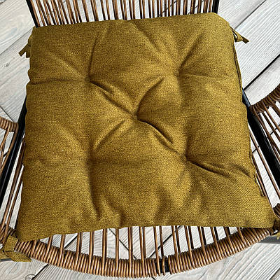 Подушка для стільців (38x38х5 см) Decorator Мальмо колір мустард 84-116