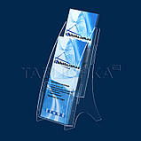 Тримач флаєрів на 2 кишені, акрил прозорий 1,8 мм, фото 3