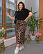 Костюм жіночий з юбкою з леопардовим принтом великого розміру, фото 2
