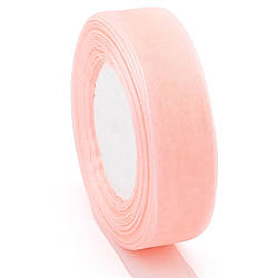 Стрічка органза 2,5 см Персиковий 1 рулон +-45 м