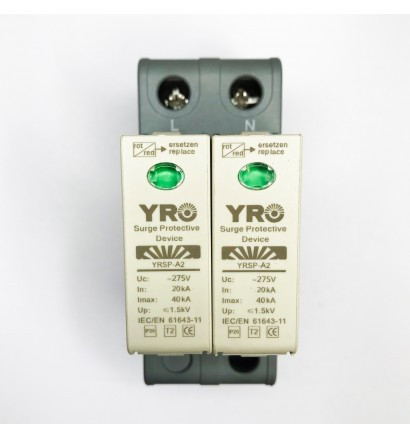 Обмежувач Перенапруги YRO YRSP-A2 T2 275/20 (2P), фото 1