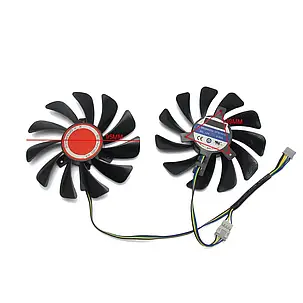 Кулер XFX RX 590/580 FDC10U12S9-C CF1010U12S 95 мм пара, фото 3