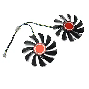 Кулер XFX RX 590/580 FDC10U12S9-C CF1010U12S 95 мм пара, фото 1