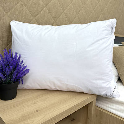 Подушка (50x70х20 см) для сну гіпоалергенна Decorator Cotton Lux, колір білий (84-153)