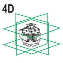 Самовирівнюючий 4D 16 ліній  лазер із зеленим променем з аксесуарами та штативом YATO YT-30415, фото 10
