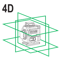 Міні зелений лазер 16 ліній 4D з аксесуарами YATO YT-30419, фото 10