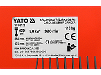 Бензиновий подрібнювач пнів 420 см³ YATO YT-86125, фото 10