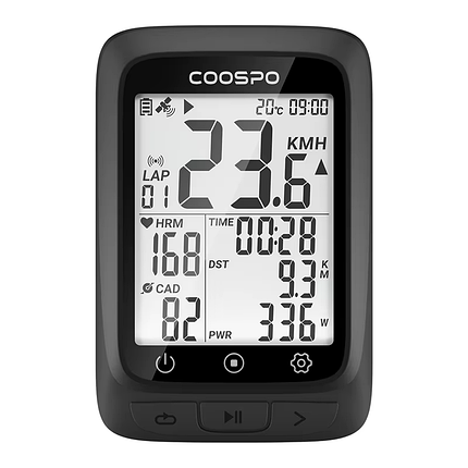 Велокомп'ютер Coospo BC107 GPS black, фото 1