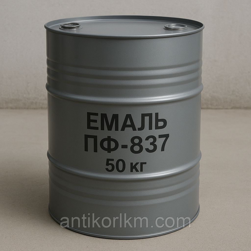 Емаль ПФ-837 Термостійка, Срібляста, 50 кг