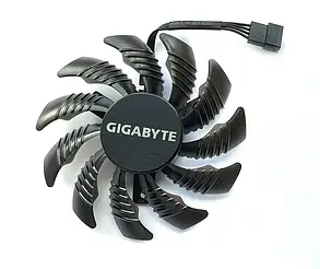 Кулер Gigabyte PLD08010S12HH 4Pin 0.35A GTX 1050Ti 1050 RX 550 RX560 Кулер 78мм, фото 1