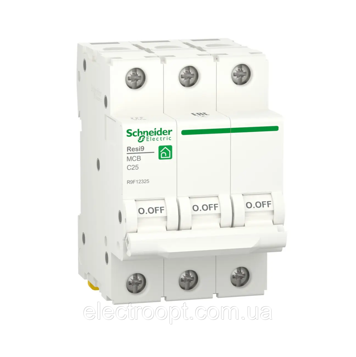 Автоматичний вимикач RESI9 Schneider Electric 25 А 3П С 6 кА