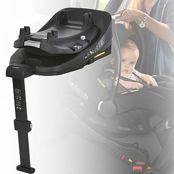 База під автокрісло i-SIZE R129 з поворотом на 360 та опорною ногою El Camino ME 1110 Base 360 Чорний