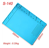 Силіконовий килимок мат для паяльних робіт, термостійкий S-140 350*250мм, фото 5