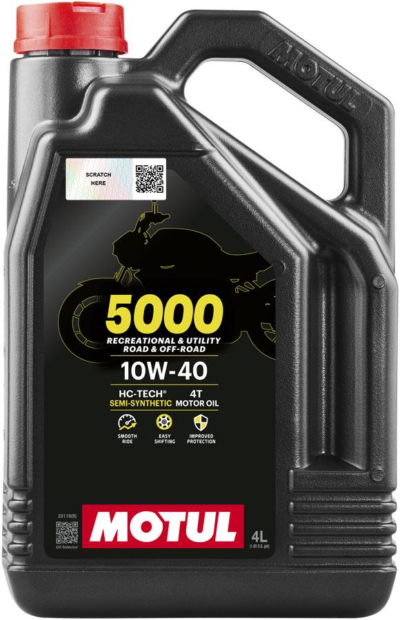 Олива для 4-х тактних двигунів напівсинтетична MOTUL 5000 4T SAE 10W40 4 л (104056/836941)